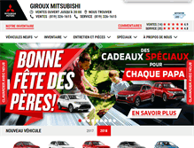 Tablet Screenshot of girouxmitsubishi.com